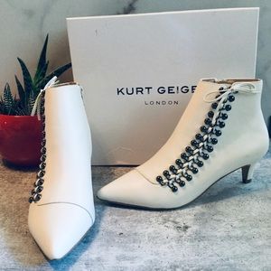 Kurt Geiger Rita Cream Leather Ankle 